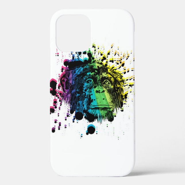 Coque-Mate du chimpanzé arc-en-ciel coque iphone (Verso)