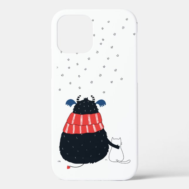 COQUE-MATE TOUGH iPhone 12 COQUE MONSTER ET CAT (Verso)