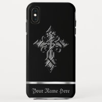 Coque max. de l'iPhone XS Croix médiévale d'argent