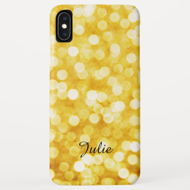 Coque max. pour iPhone XS Gold Bokeh (Dos)