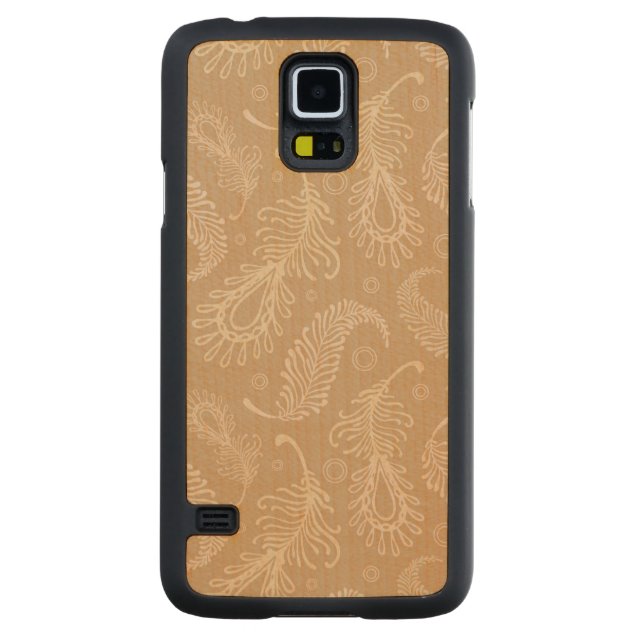 Coque Mince En Érable Galaxy S5 Rétro-feater-pâle-motif (Dos)