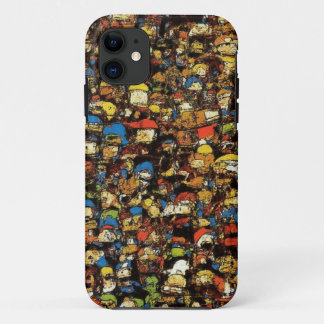 Coque mobile couleur de la foule de caricatures