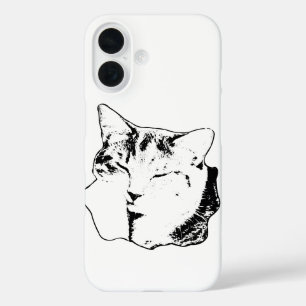 Coque monochrome Tabby Chat