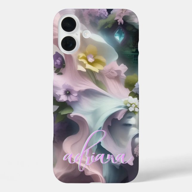 Coque monogramme Foil moderne - Mate iPhone (Verso)
