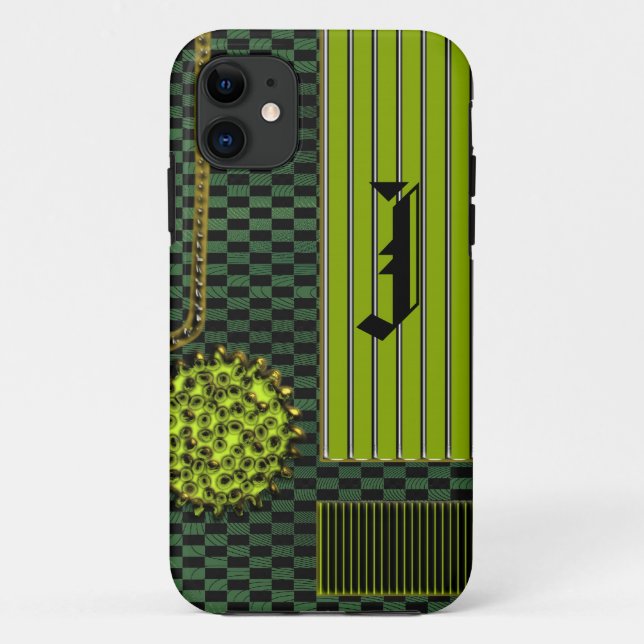 Coque motif moderne avec des pièces métalliques (Dos)