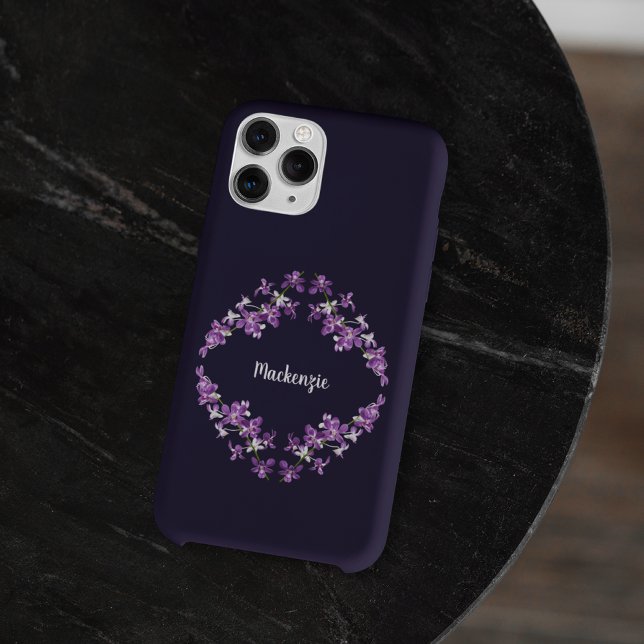 Coque Motif Personnalisé Purple Dendrobium Orchidé (Créateur téléchargé)