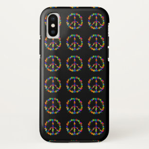 Coque noir avec symbole de paix iPhone 7
