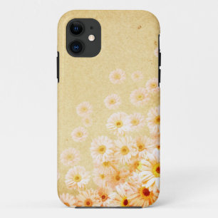 Coque Orange Delicé Fleur Iphone 5S