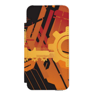 Coque-portefeuille iPhone 5 Incipio Watson™ Arrière - plan tramé technique