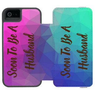 Coque-portefeuille iPhone 5 Incipio Watson™ Bientôt Être Un Mari Avec Des Couleurs Arc-En-Ciel