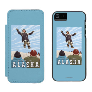 Coque-portefeuille iPhone 5 Incipio Watson™ Brouette, Vintage voyage de lancer de couverture