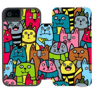Coque-portefeuille iPhone 5 Incipio Watson™ Cat et kitten
