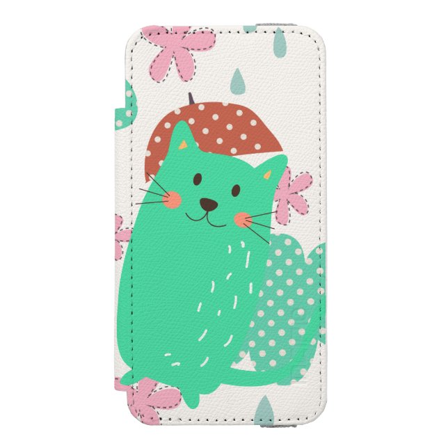 Coque Portefeuille Incipio Pour iPhone Chats en pluie (Folio Devant)