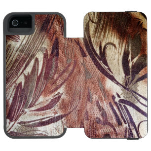 Coque-portefeuille iPhone 5 Incipio Watson™ Design floral Brown Abstrait 2