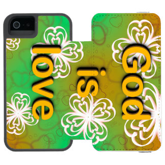 Coque-portefeuille iPhone 5 Incipio Watson™ Dieu est amour
