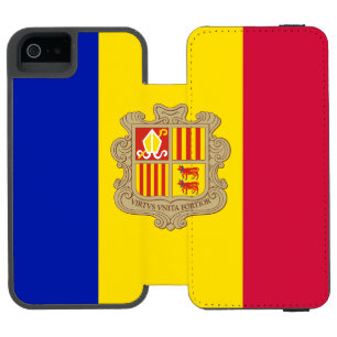 Coque-portefeuille iPhone 5 Incipio Watson™ Drapeau patriotique d'Andorre