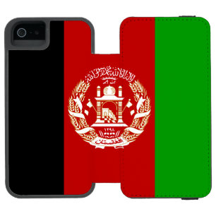 Coque-portefeuille iPhone 5 Incipio Watson™ Drapeau patriotique de l'Afghanistan