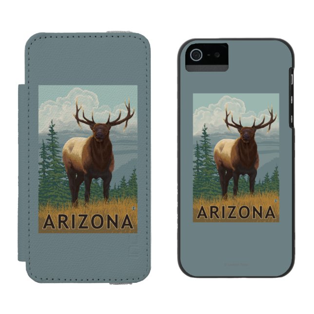 Coque Portefeuille Incipio Pour iPhone Élans SceneArizona (Côté par côté)