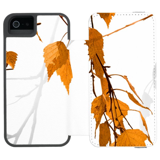 Coque Portefeuille Incipio Pour iPhone Feuilles d'automne 2 (Folio Ouvert)