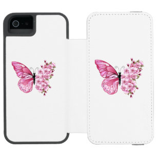 Coque-portefeuille iPhone 5 Incipio Watson™ Flower Butterfly