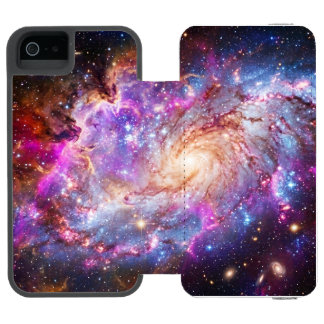 Coque-portefeuille iPhone 5 Incipio Watson™ Galaxie spirale vibrante et motif spatial de nébul