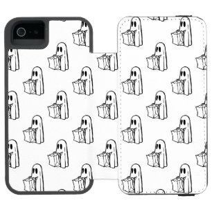 Coque-portefeuille iPhone 5 Incipio Watson™ Halloween, Fantôme Blanc Mignon, Friandise ou Farc
