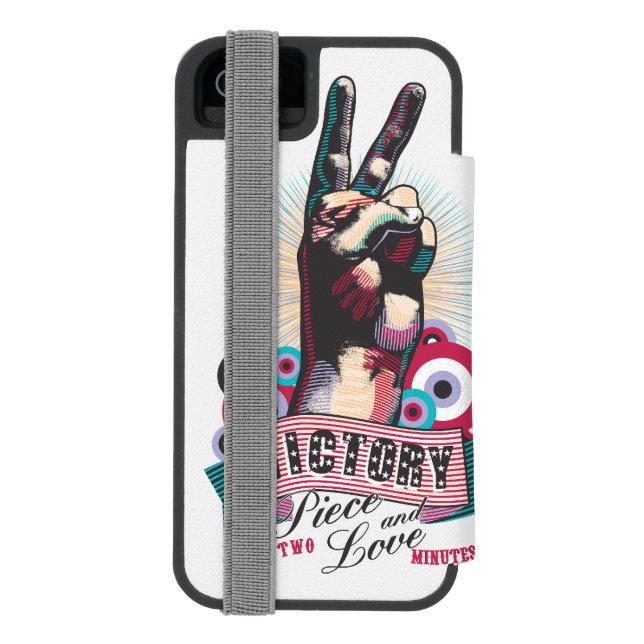 Coque Portefeuille Incipio Pour iPhone iPhone 6 Wallet Case Victory Peace & Love Pop-Art (Folio Dos)