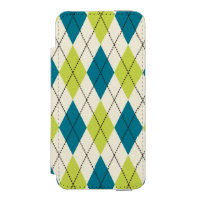 Jacquard bleu et vert