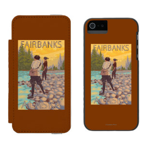 Coque-portefeuille iPhone 5 Incipio Watson™ Les femmes pilotent la pêche - Fairbanks, Alaska