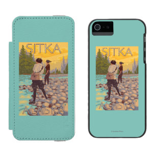 Coque-portefeuille iPhone 5 Incipio Watson™ Les femmes pilotent la pêche - Sitka, Alaska