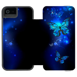 Coque-portefeuille iPhone 5 Incipio Watson™ Morpho Butterfly in the Dark Background