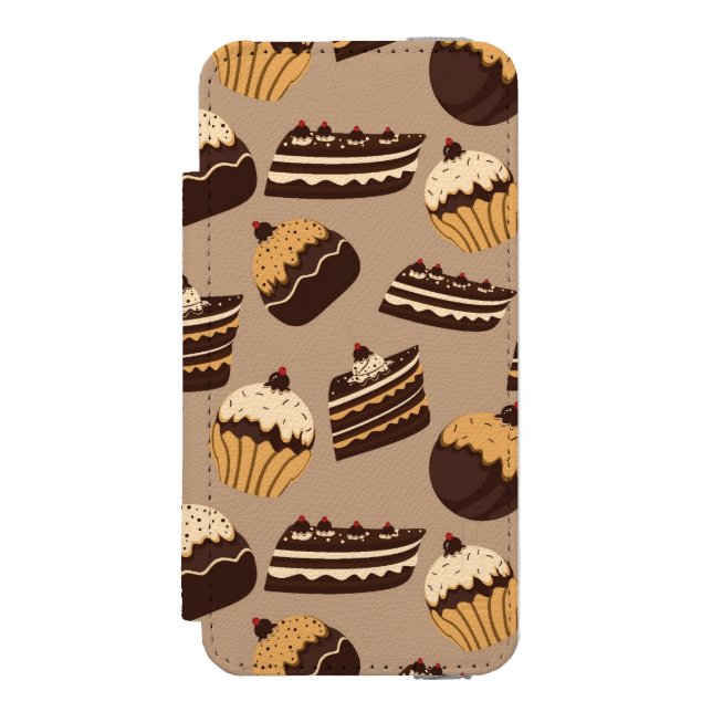 Coque Portefeuille Incipio Pour iPhone Motif 3 de chocolat et de pâtisseries (Folio Devant)