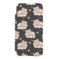 motif avec le petit sommeil d'ours