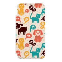 Motif avec les chats et les chiens drôles