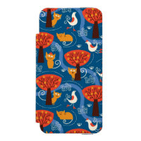 motif avec les chats et les oiseaux mignons