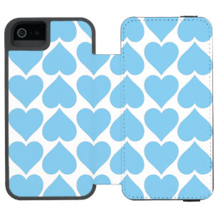 Coque-portefeuille iPhone 5 Incipio Watson™ Motif Cœurs Bleus, Romantique, Amour