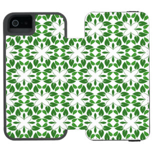 Coque-portefeuille iPhone 5 Incipio Watson™ Motif de feuille, motif de feuilles, feuilles vert