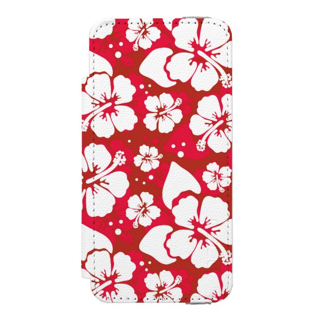 Coque Portefeuille Incipio Pour iPhone Motif de fleurs de ketmie (Folio Devant)