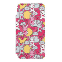 Motif d'enfant de Kawaii avec les griffonnages