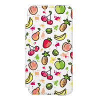 motif tiré par la main de fruits