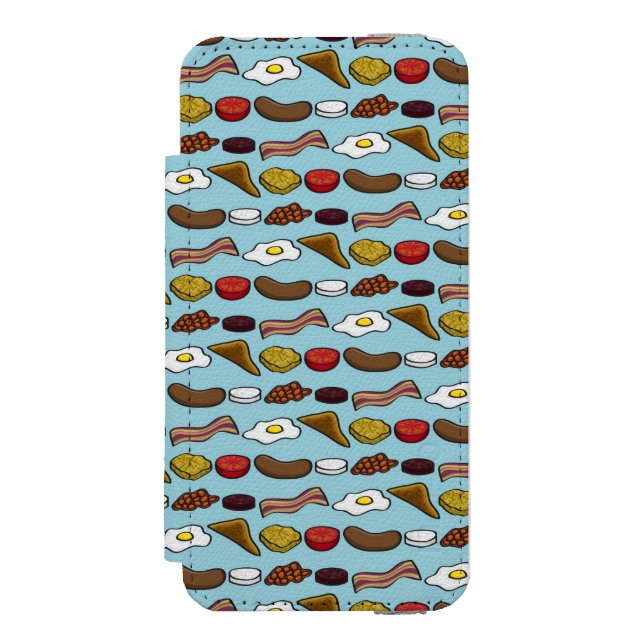 Coque Portefeuille Incipio Pour iPhone Petit déjeuner frit (Folio Devant)