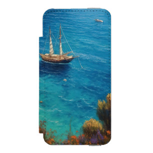 Coque-portefeuille iPhone 5 Incipio Watson™ Plage en Grèce