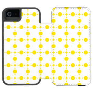Coque-portefeuille iPhone 5 Incipio Watson™ Points jaunes, Motif à pois, Pois, Pointillé