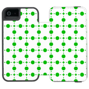 Coque-portefeuille iPhone 5 Incipio Watson™ Points verts, Motif à pois, Pois, Pointillé