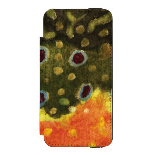 Coque-portefeuille iPhone 5 Incipio Watson™ Poisson de truite broyée