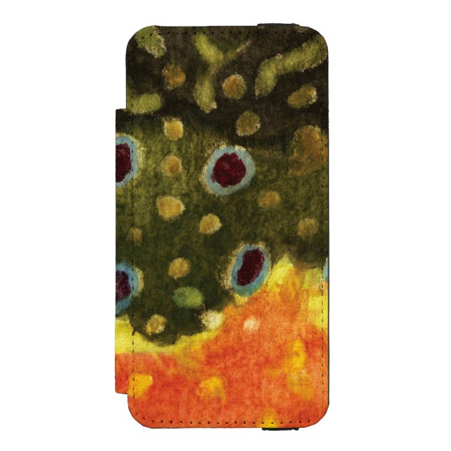 Coque Portefeuille Incipio Pour iPhone Poisson de truite broyée (Folio Devant)