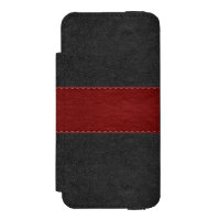 Texture en cuir Vintage noir et rouge