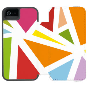 Coque-portefeuille iPhone 5 Incipio Watson™ Triangles colorés motif 4