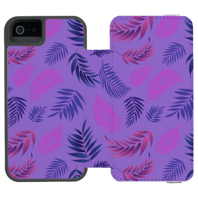 Coque Portefeuille Incipio Pour iPhone Tropical Leaves Pattern 19 (Folio Ouvert)