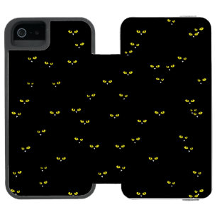 Coque-portefeuille iPhone 5 Incipio Watson™ Yellow Cat Eyes in the Dark